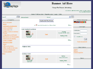 Cheapest PHPauction Web Hosting Example