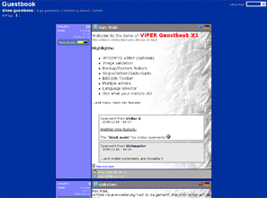 Cheapest ViPER Guestbook Web Hosting Example